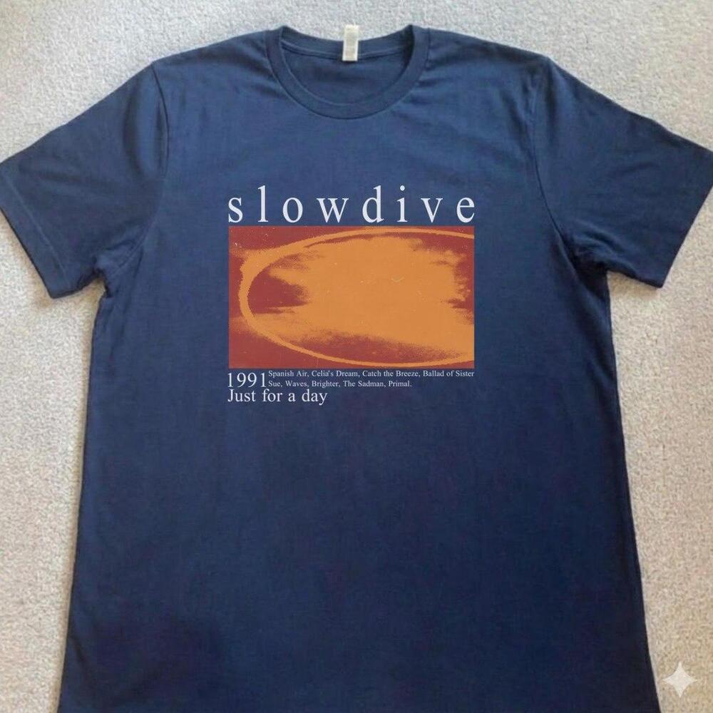 Slowdive Navy Blue T-Shirt